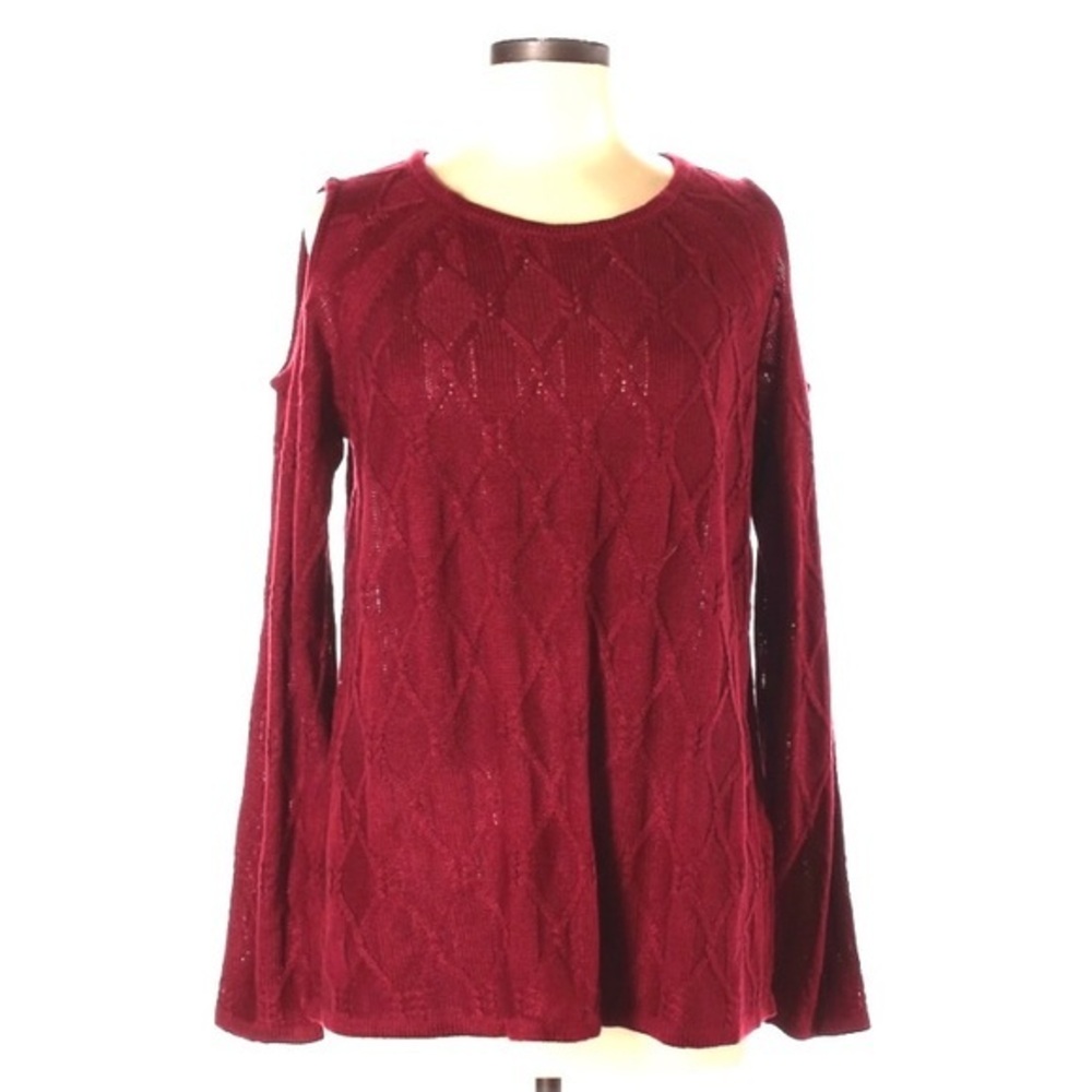 ⏰Design History size M red cold shoulder cardigan